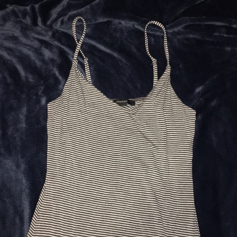 Forever 21, black and white stripped maxi dress